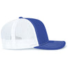 Pacific Headwear Royal/White/RoyalContrast Stitch Trucker Pacflex Snapback Cap