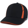 Pacific Headwear Black/Orange Coolcore Sildline Snapback Cap