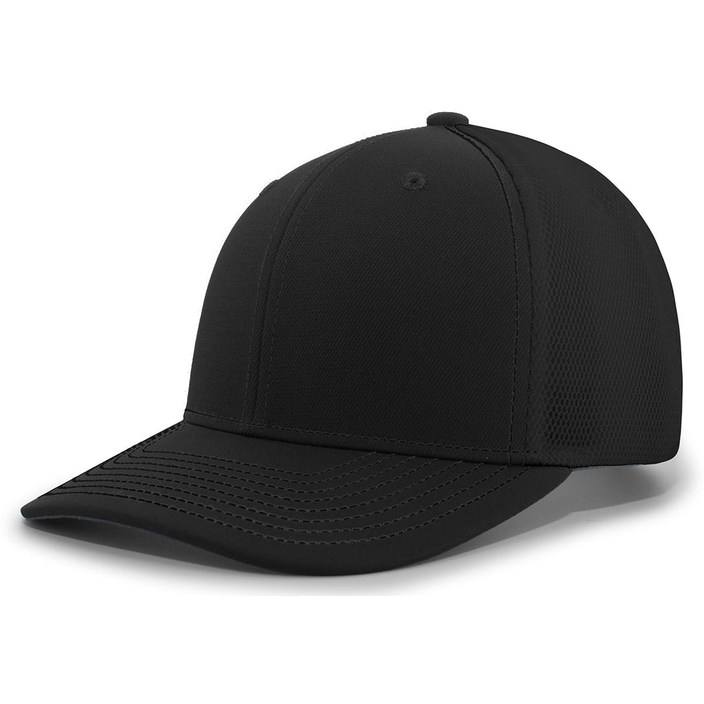 Pacific Headwear Black Air Mesh Sidline Cap