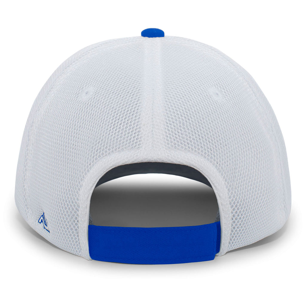 Pacific Headwear Royal/White/Royal Air Mesh Sidline Cap