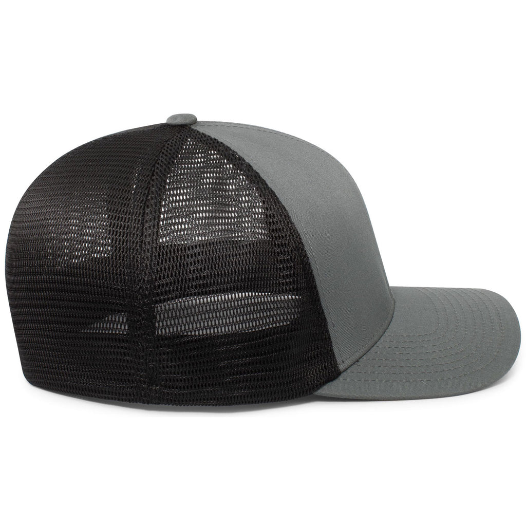 Pacific Headwear Graphite/Black/Graphite Fusion Trucker Cap