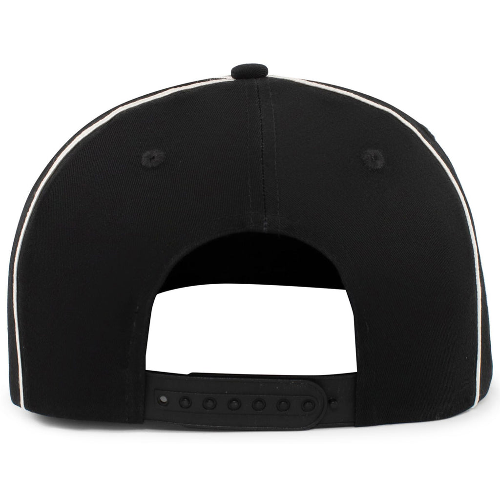 Pacific Headwear Black/White Momentum Team Cap