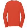 Port & Company Men's Orange Long Sleeve Performance Blend Tee