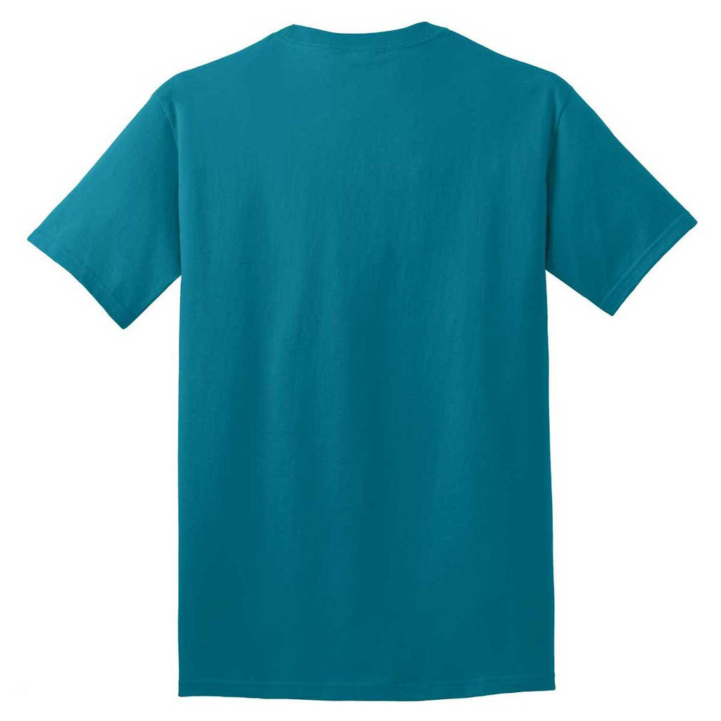 Port & Company Men's Teal Core Cotton Tee