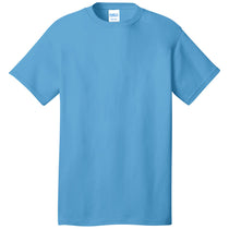 Port & Company Men's Aquatic Blue Core Cotton DTG Tee