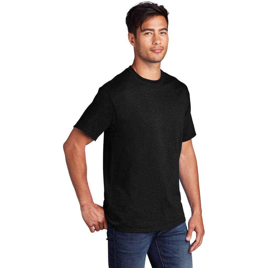 Port & Company Men's Jet Black Core Cotton DTG Tee