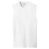 Port & Company Men's White Core Cotton Sleeveless Tee