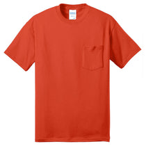Port & Company Men's Orange Tall Core Blend Pocket Tee