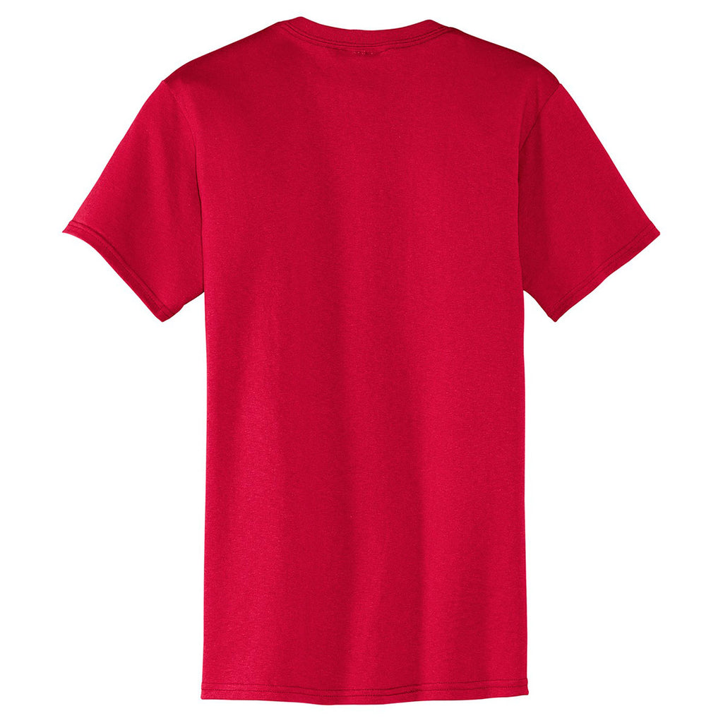 Port & Company Men's Red Core Blend Pocket Tee