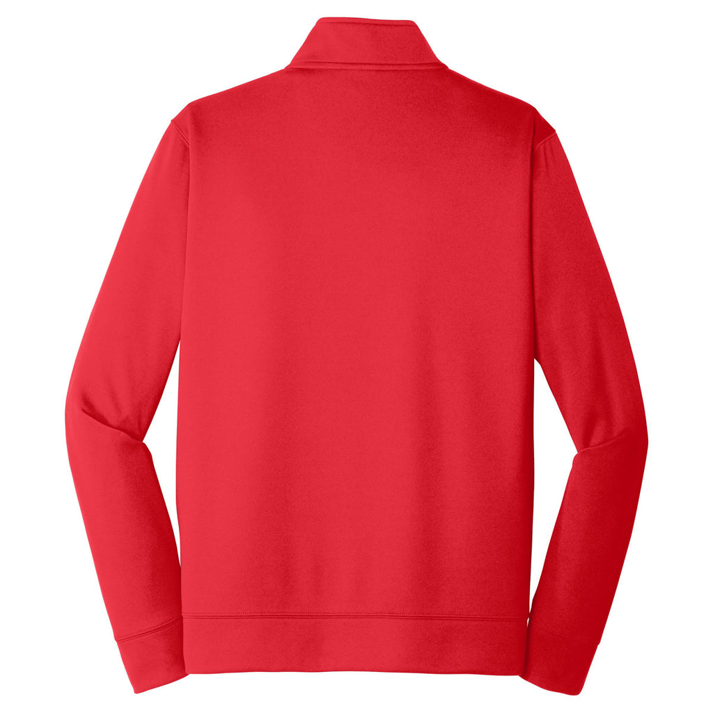 Port & Company Men's Red Performance Fleece 1/4-Zip Pullover Sweatshirt