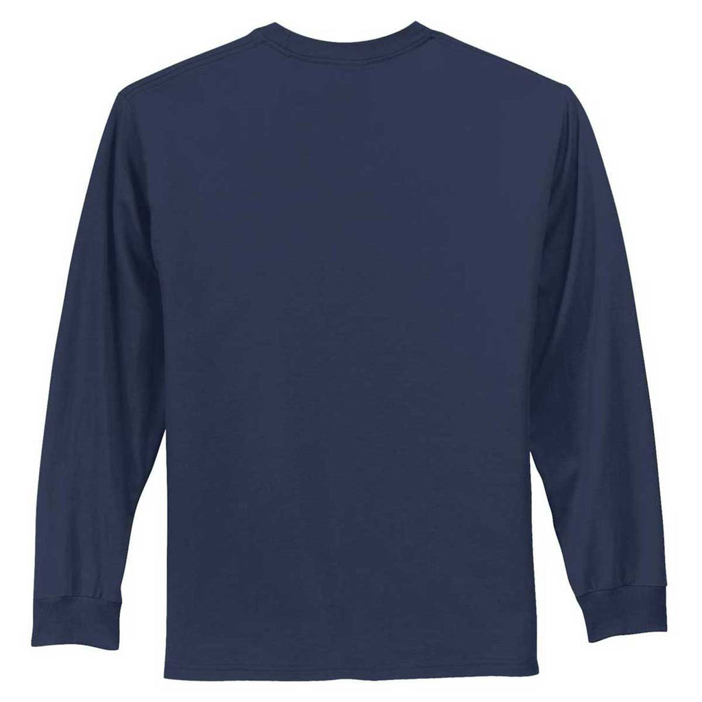 Port & Company Men's Navy Tall Long Sleeve Essential Tee