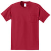 Port & Company Men's Red Essential Pocket Tee