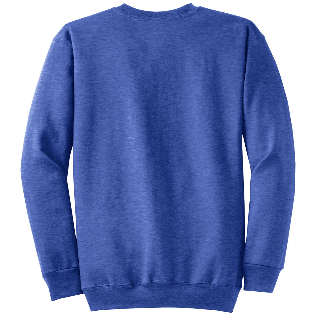 Port & Company Men's Heather Royal Core Fleece Crewneck Sweatshirt