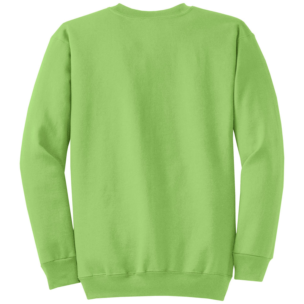 Port & Company Men's Lime Core Fleece Crewneck Sweatshirt