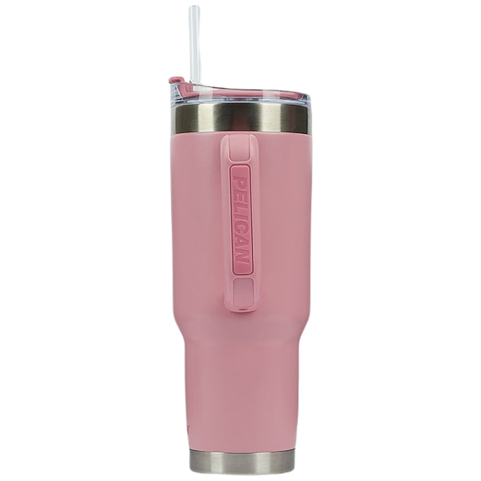 Pelican Pink Porter 40 oz. Recycled Double Wall Stainless Steel Travel Tumbler