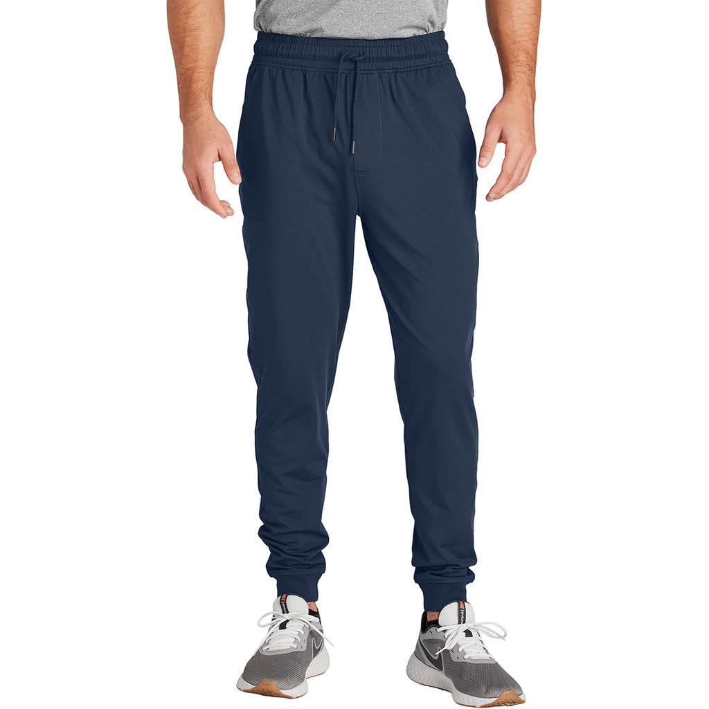 Sport-Tek Men's True Navy Sport-Wick Stretch Jogger