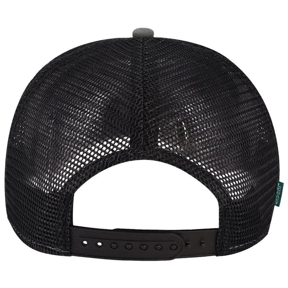 Legacy Charcoal Slub/Black Five-Panel Trucker Cap