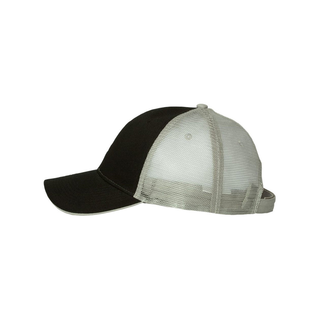 Valucap Black/Grey Sandwich Trucker Cap