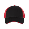 Valucap Black/Red Sandwich Trucker Cap