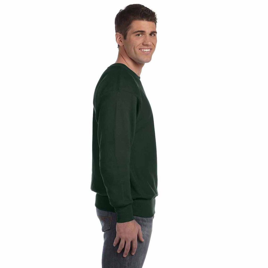 Champion Men's Dark Green Reverse Weave 12-Ounce Crew