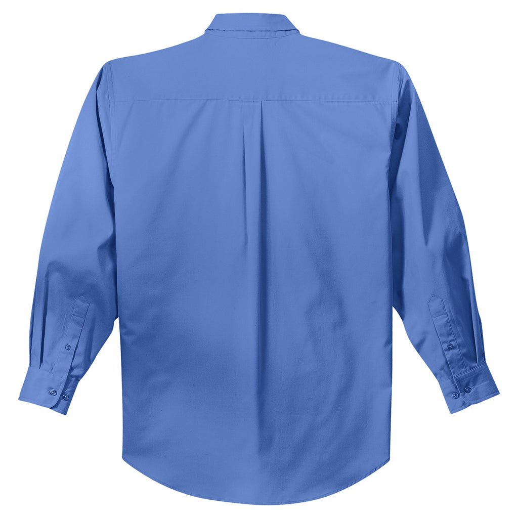 Port Authority Men's Ultramarine Blue Extended Size Long Sleeve Easy Care Shirt