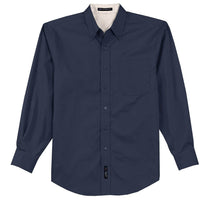 Port Authority Men's Navy L/S Easy Care Shirt