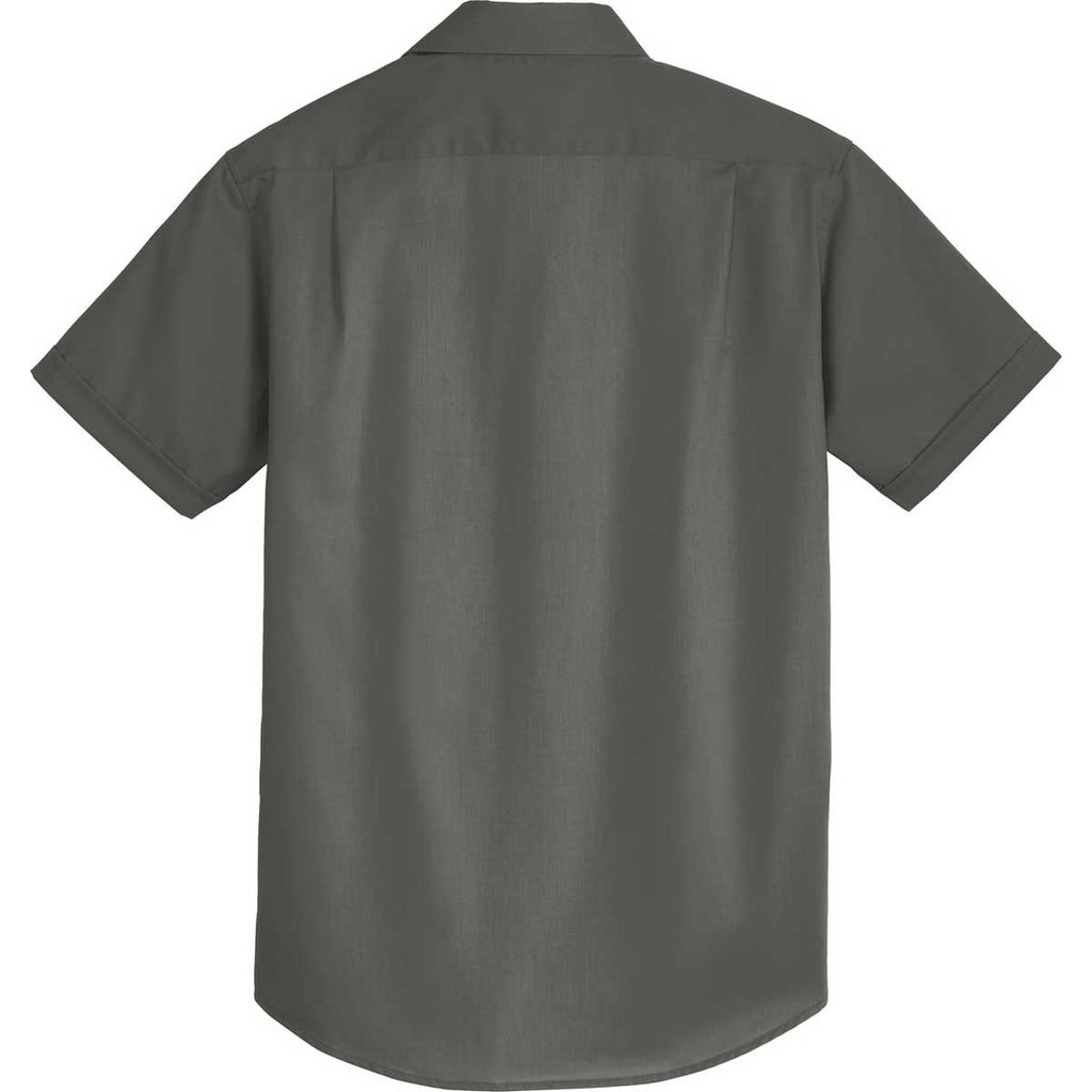 Port Authority Men's Sterling Grey Short Sleeve SuperPro Twill Shirt