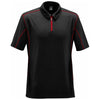 Stormtech Men's Black/Bright Red Pulse 1/4 Zip Polo