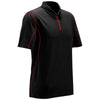 Stormtech Men's Black/Bright Red Pulse 1/4 Zip Polo