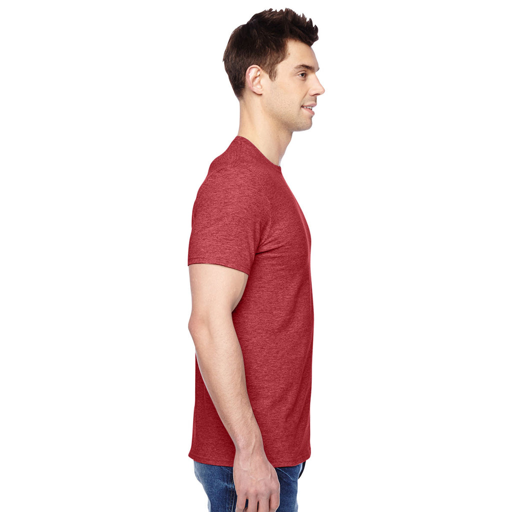 Fruit of the Loom Men's Brick Heather 4.7 oz. Sofspun Jersey Crew T-Shirt