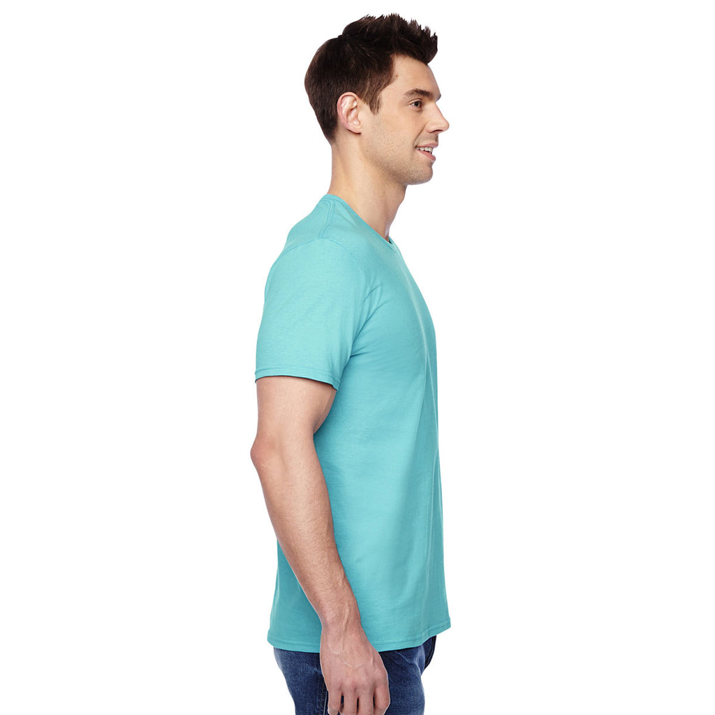 Fruit of the Loom Men's Scuba Blue 4.7 oz. Sofspun Jersey Crew T-Shirt