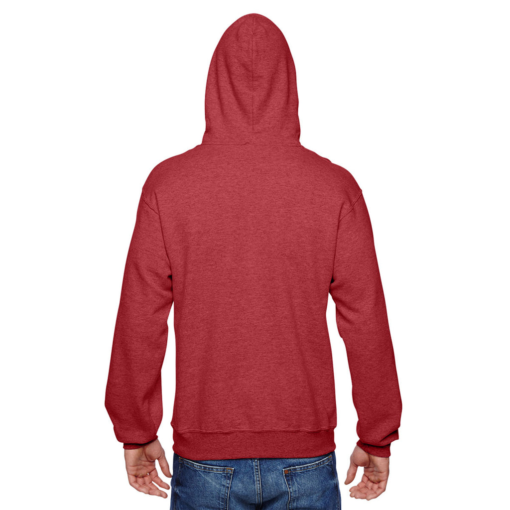 Fruit of the Loom Men's Brick Heather 7.2 oz. SofSpun Hooded Sweatshirt