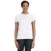 Hanes Women's White 4.5 oz. 100% Ringspun Cotton nano-T T-Shirt