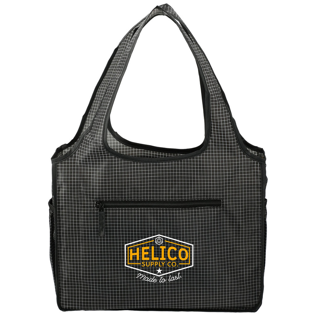 Bullet Black Grid Bungalow Tote