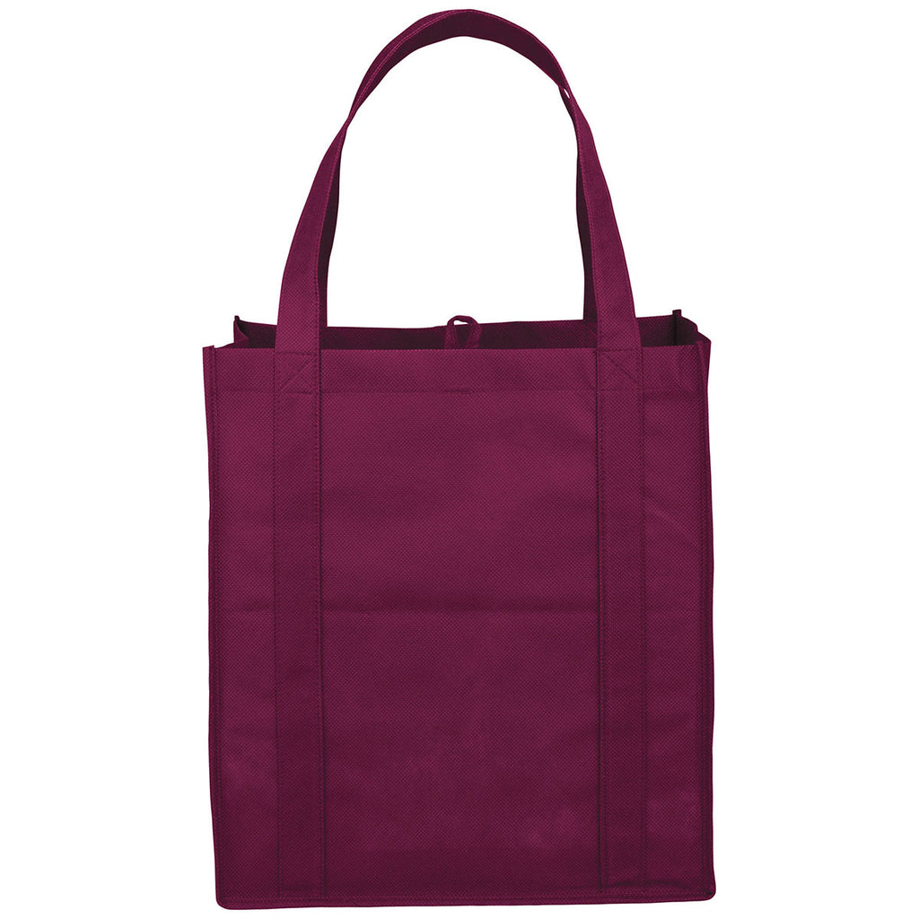 Bullet Burgundy Hercules Non-Woven Grocery Tote