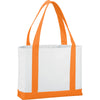 Bullet White with Orange Trim Large Boat Tote