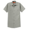 Red Kap Men's Tall Light Grey Short Sleeve Industrial Work Shirt