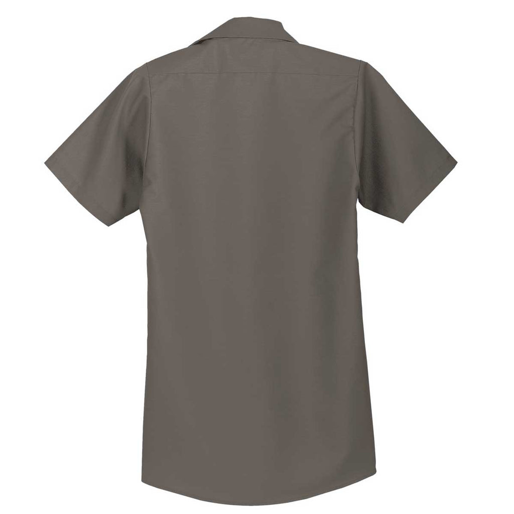 Red Kap Men's Grey Short Sleeve Industrial Work Shirt