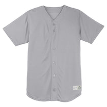 Sport-Tek Men's Silver PosiCharge Tough Mesh Full-Button Jersey