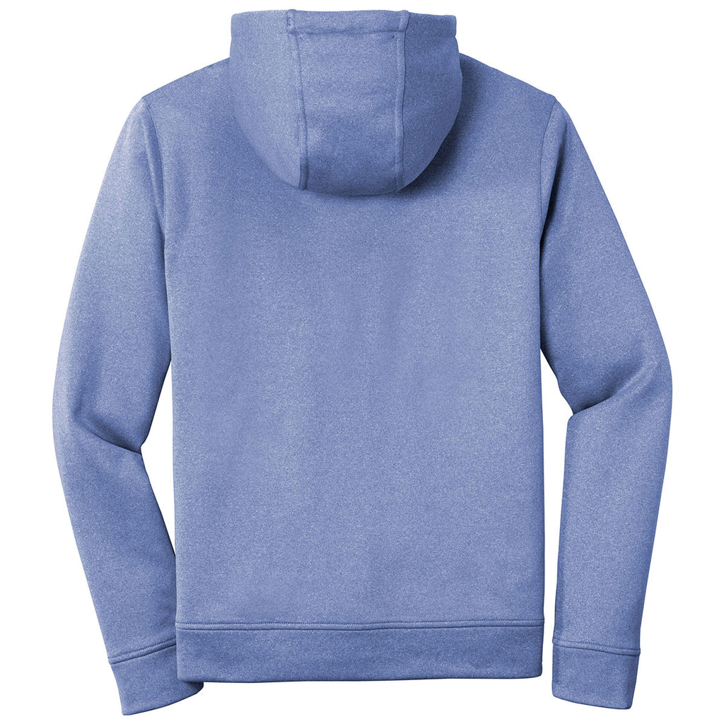 Sport-Tek Men's True Royal Heather PosiCharge Sport-Wick Heather Fleece Hooded Pullover