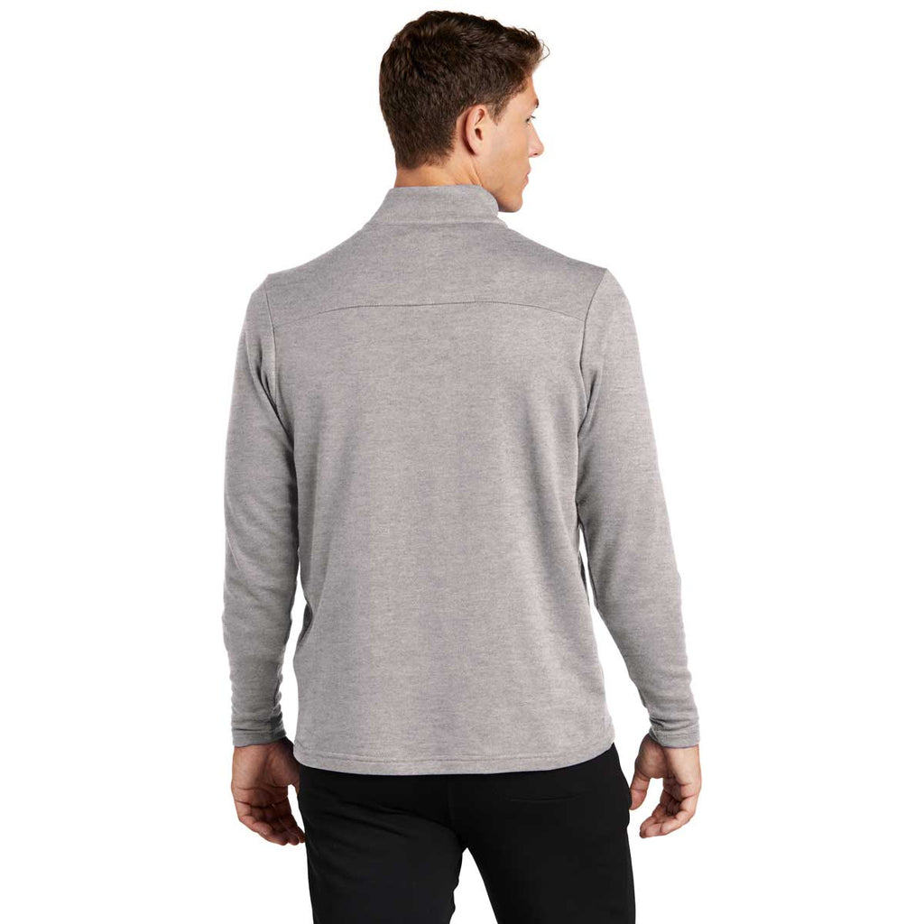 Sport-Tek Men's Heather Grey Lightweight French Terry Quarter Zip Pullover