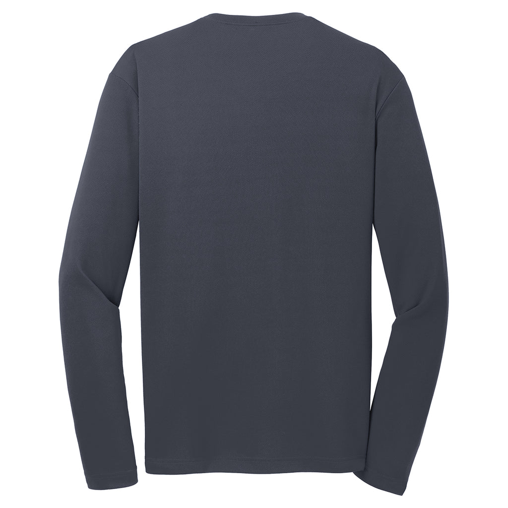 Sport-Tek Men's Graphite Grey PosiCharge RacerMesh Long Sleeve Tee