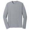 Sport-Tek Men's Silver PosiCharge RacerMesh Long Sleeve Tee