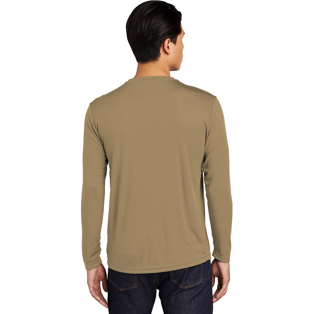 Sport-Tek Men's Coyote Brown Long Sleeve PosiCharge Competitor Tee