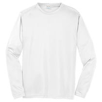 Sport-Tek Men's White Long Sleeve PosiCharge Competitor Tee