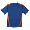 Sport-Tek Men's True Royal/Deep Orange Colorblock PosiCharge Competitor Tee