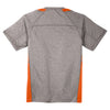 Sport-Tek Men's Vintage Heather/Deep Orange Heather Colorblock Contender Tee