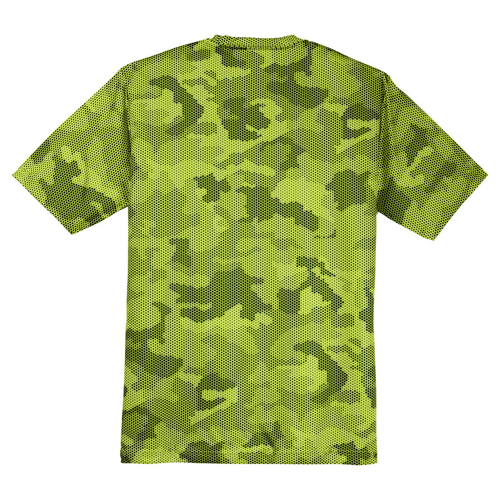 Sport-Tek Men's Lime Shock CamoHex Tee