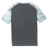 Sport-Tek Men's Iron Grey/White CamoHex Colorblock Tee