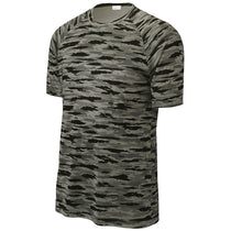 Sport-Tek Men's Black Drift Camo Tee